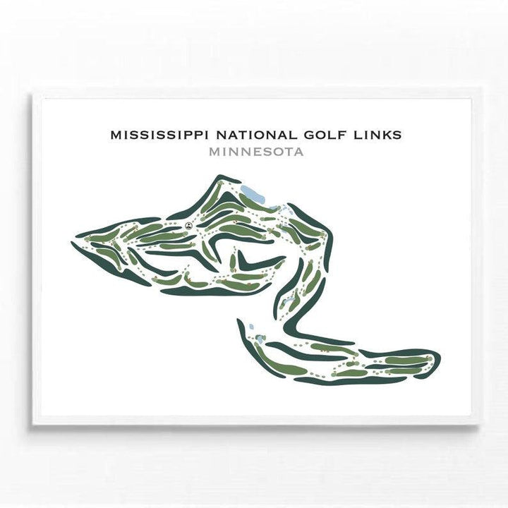 Mississippi National Golf Links, Minnesota - Printed Golf Courses - Golf Course Prints