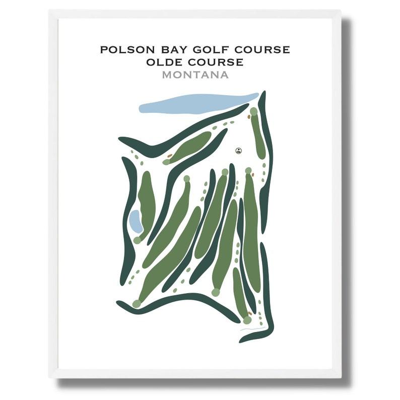 Polson Bay Golf Course Olde Course, Montana - Printed Golf Courses - Golf Course Prints