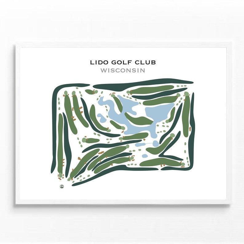 Lido Golf Club, Wisconsin - Printed Golf Courses - Golf Course Prints