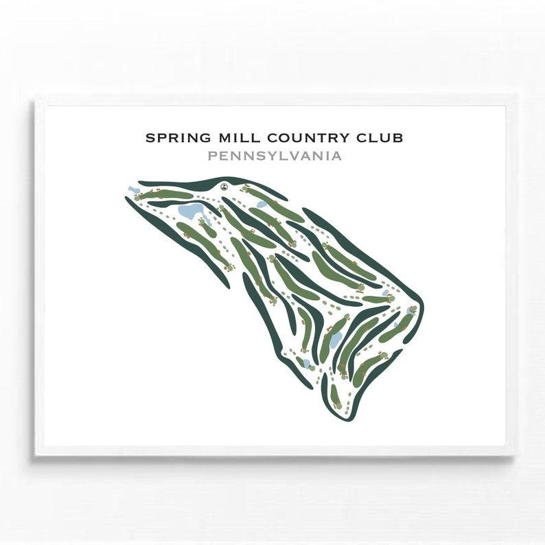 Spring Mill Country Club, Pennsylvania - Printed Golf Courses - Golf Course Prints