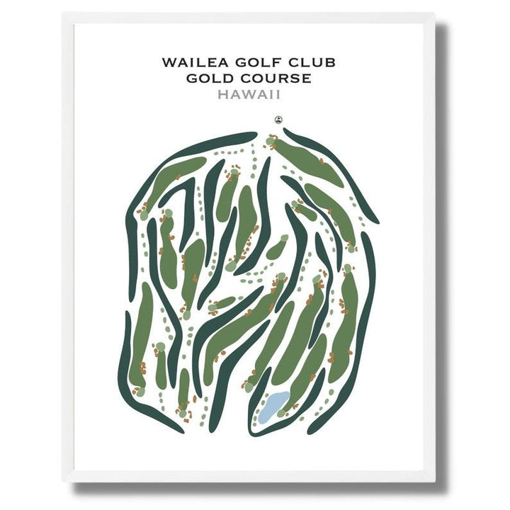 Wailea Golf Club Gold Course, Hawaii - Printed Golf Courses - Golf Course Prints