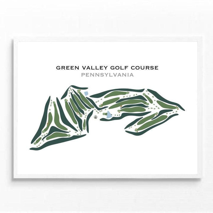 Green Valley Golf Course, Pennsylvania - Printed Golf Courses - Golf Course Prints