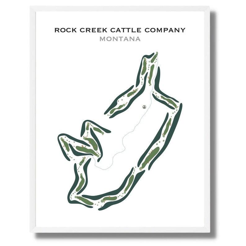 Rock Creek Cattle Company, Montana - Printed Golf Courses - Golf Course Prints