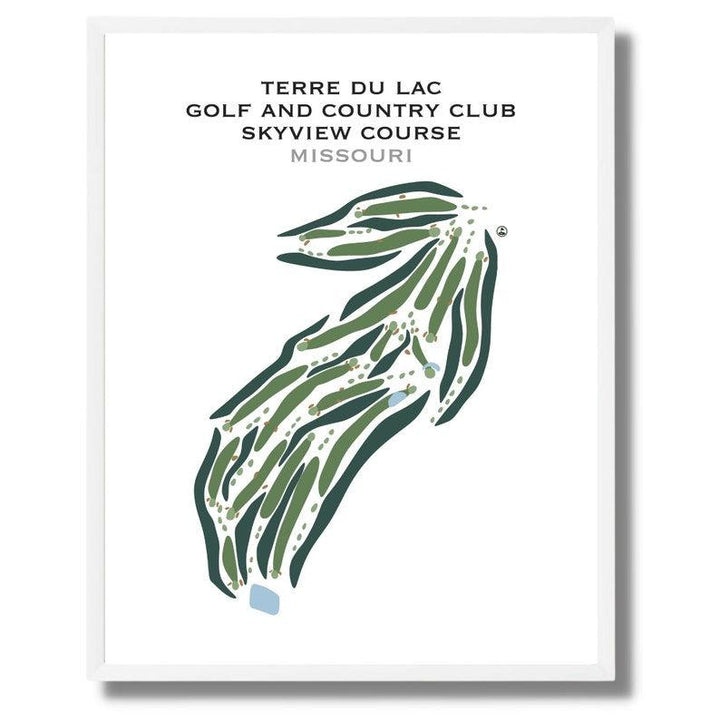 Terre Du Lac Golf and Country Club Skyview Course, Missouri - Printed Golf Courses - Golf Course Prints