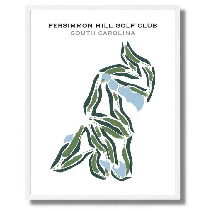 Persimmon Hill Golf Club, South Carolina - Printed Golf Courses - Golf Course Prints