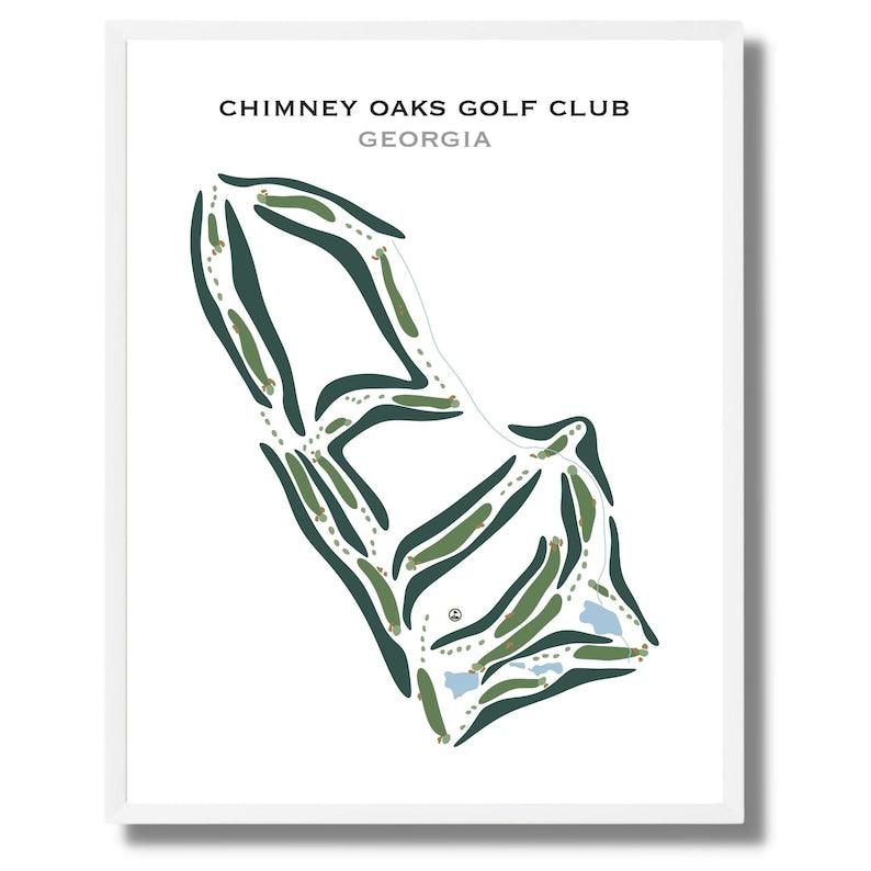Chimney Oaks Golf Club, Georgia - Printed Golf Courses - Golf Course Prints