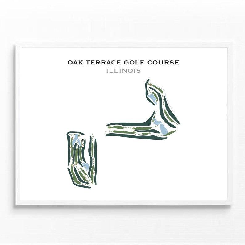 Oak Terrace Golf Course, Illinois - Printed Golf Courses - Golf Course Prints