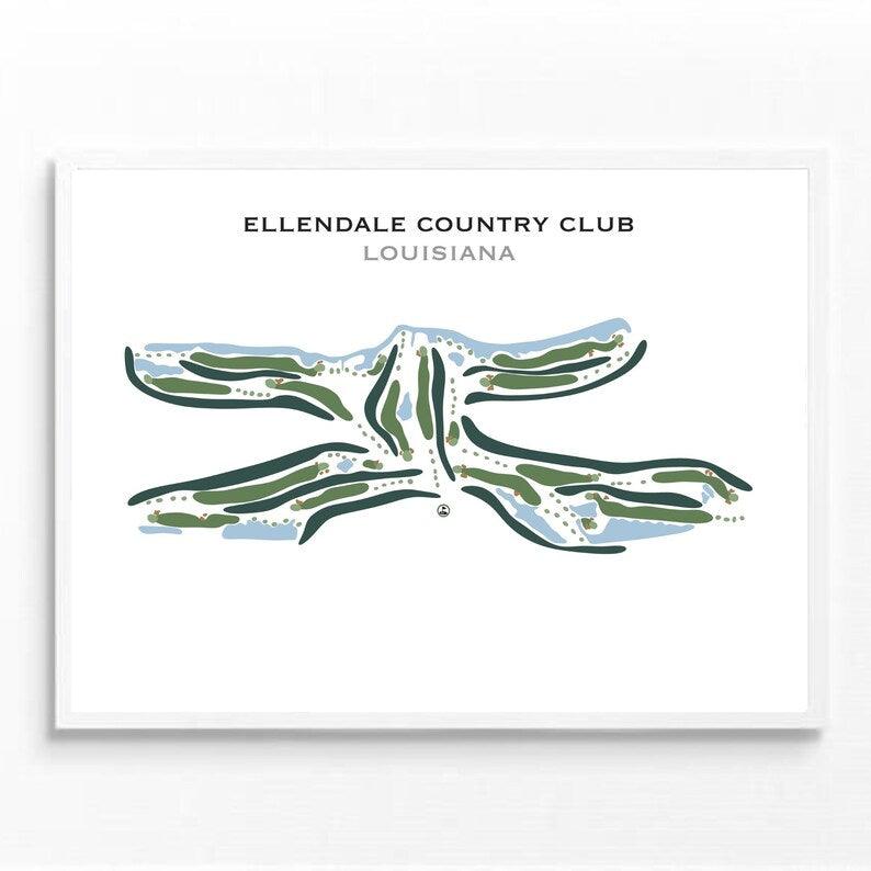 Ellendale Country Club, Louisiana - Printed Golf Courses - Golf Course Prints