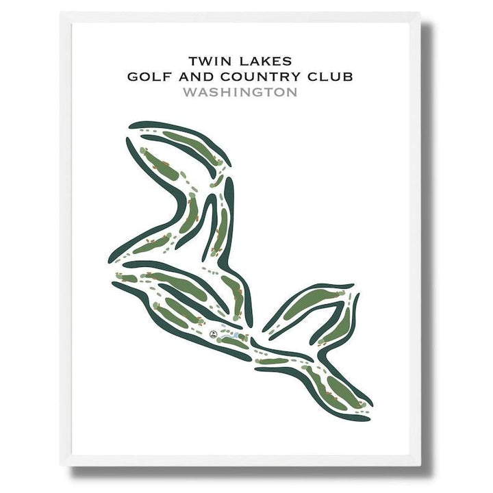 Twin Lakes Golf & Country Club, Washington - Printed Golf Courses - Golf Course Prints