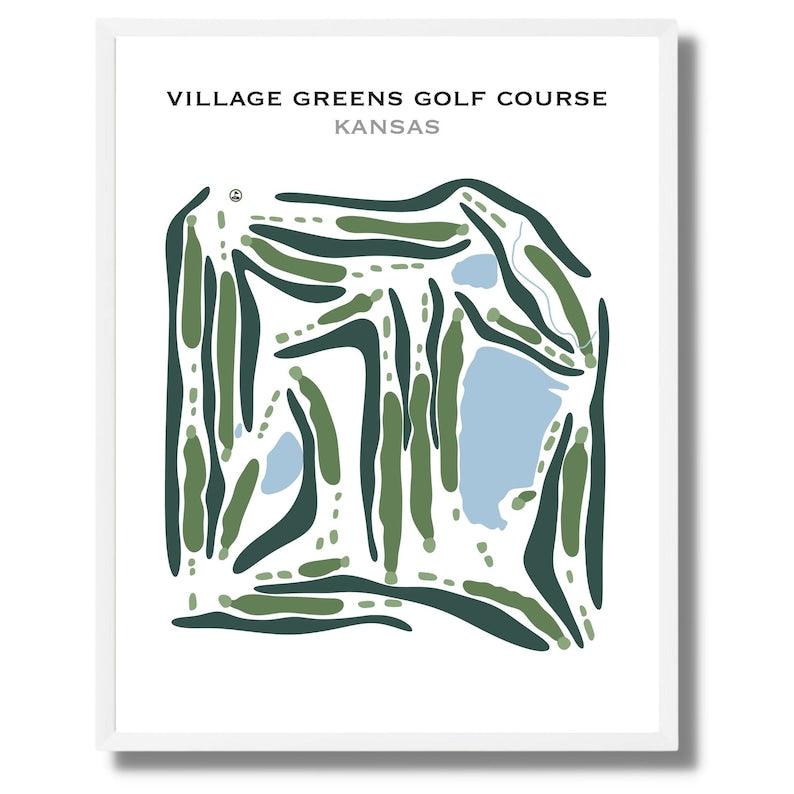 Village Greens Golf Course, Kansas - Printed Golf Courses - Golf Course Prints