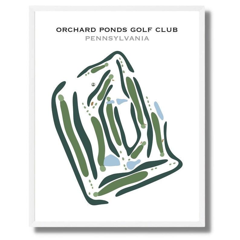 Orchard Ponds Golf Club, Pennsylvania - Printed Golf Courses - Golf Course Prints