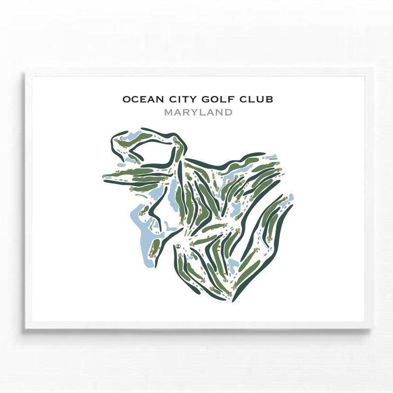 Ocean City Golf Club, Maryland - Printed Golf Courses - Golf Course Prints
