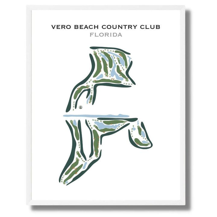 Vero Beach Country Club, Florida - Printed Golf Courses - Golf Course Prints