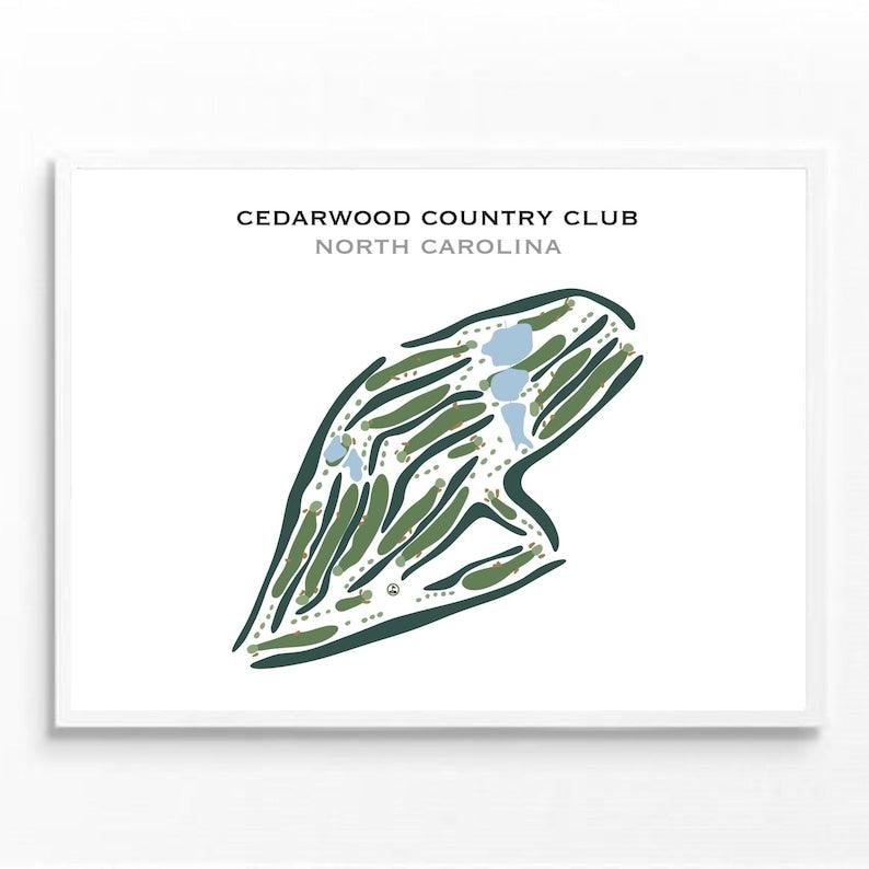 Cedarwood Country Club, North Carolina - Printed Golf Courses - Golf Course Prints