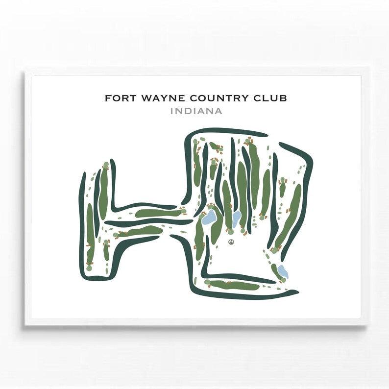 Fort Wayne Country Club, Indiana - Printed Golf Courses - Golf Course Prints