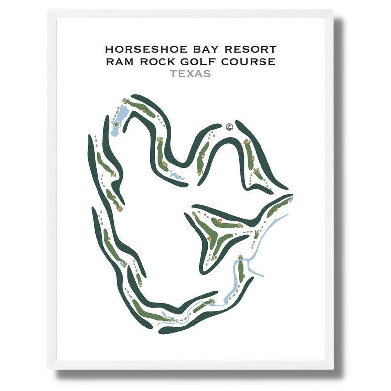 Horseshoe Bay Resort Ram Rock Golf Course, Texas - Printed Golf Courses - Golf Course Prints