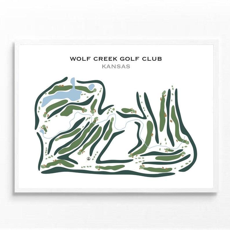 Wolf Creek Golf Club, Kansas - Printed Golf Courses - Golf Course Prints