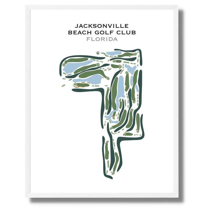 Jacksonville Beach Golf Club, Florida - Printed Golf Courses - Golf Course Prints