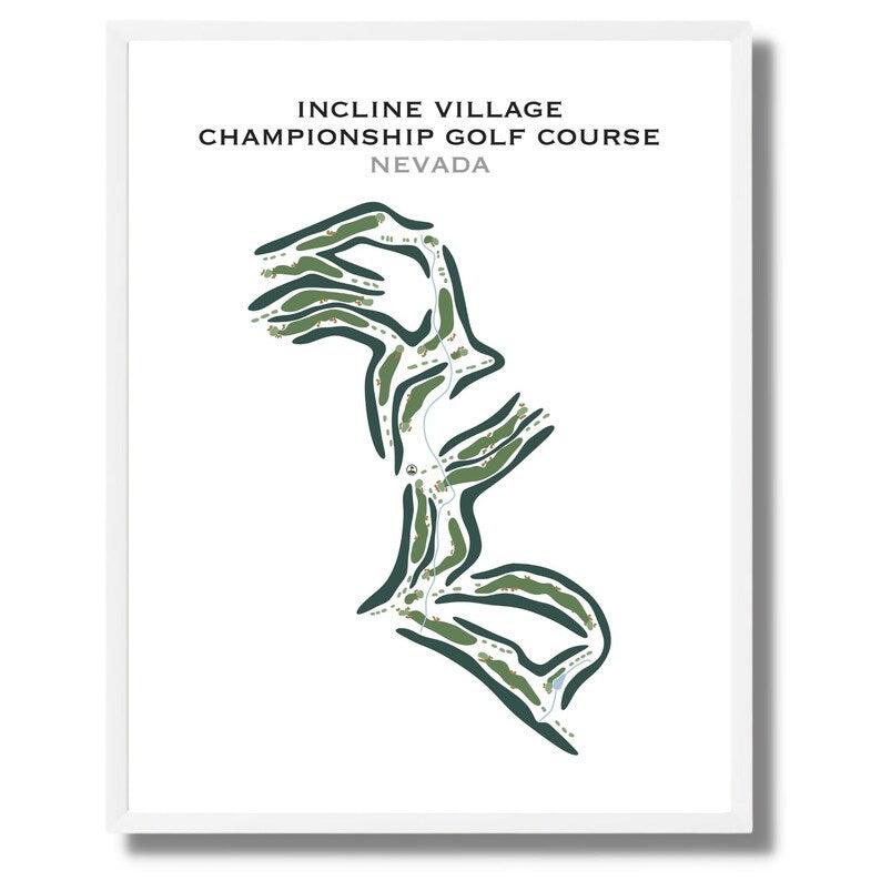 Incline Village Championship Golf Course, Nevada - Printed Golf Courses - Golf Course Prints