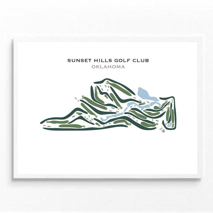 Sunset Hills Golf Club, Oklahoma - Printed Golf Courses - Golf Course Prints