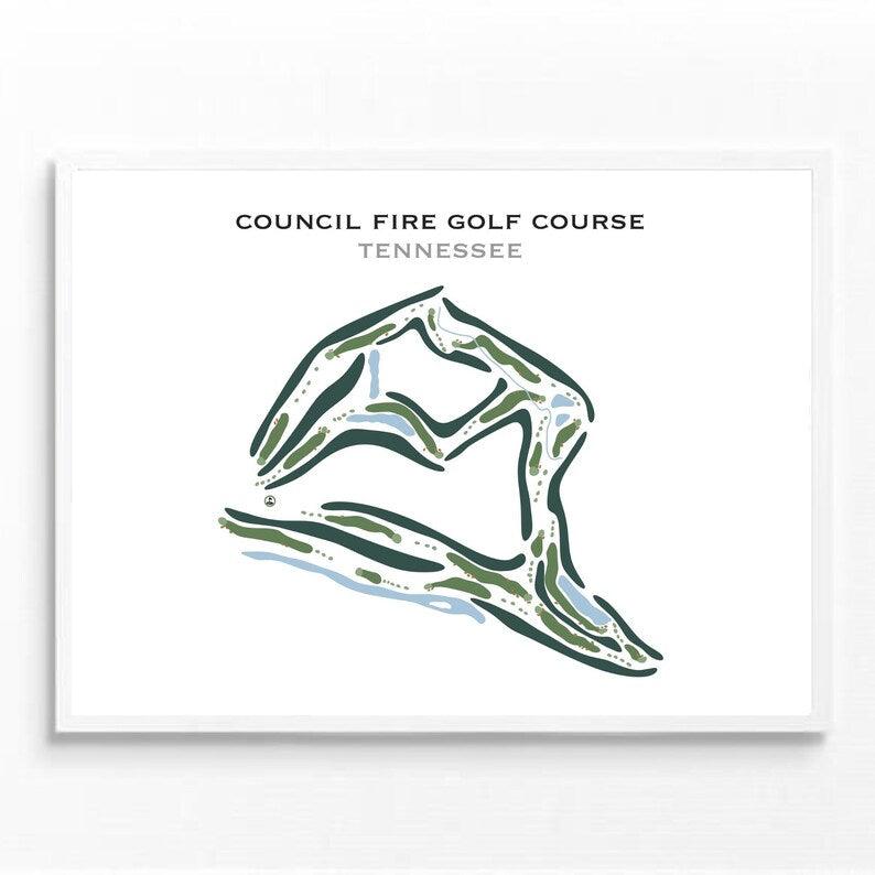 Council Fire Golf Course, Tennessee - Printed Golf Courses - Golf Course Prints