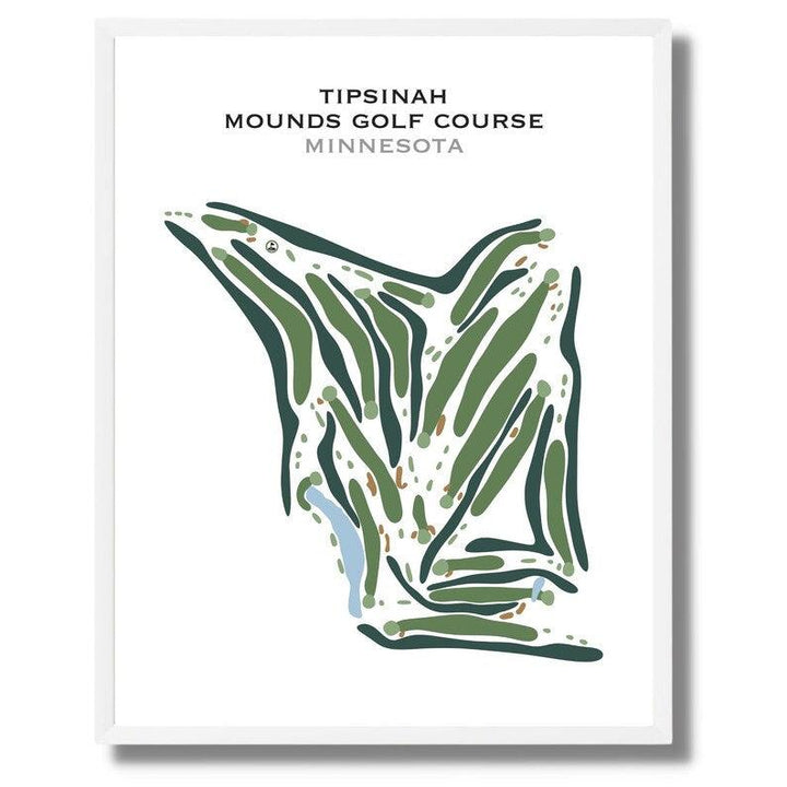 Tipsinah Mounds Golf Course, Minnesota - Printed Golf Courses - Golf Course Prints