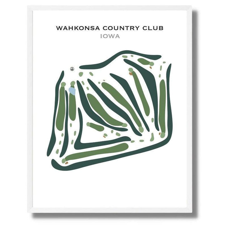 Wahkonsa Country Club, Iowa - Printed Golf Courses - Golf Course Prints