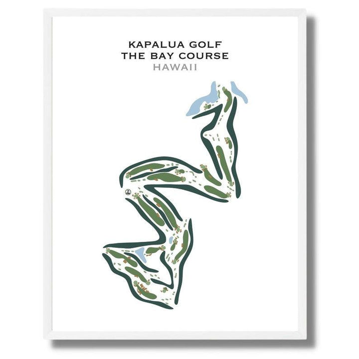 Kapalua Golf The Bay Course, Hawaii - Printed Golf Courses - Golf Course Prints