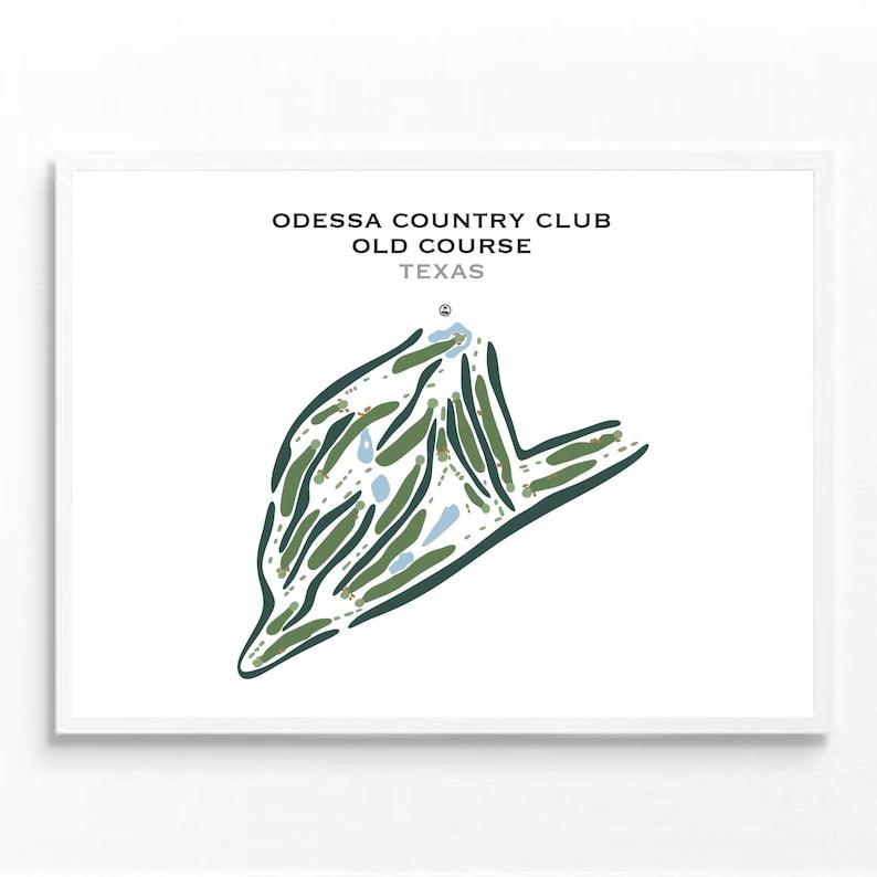 Odessa Country Club Old Course, Texas - Printed Golf Courses - Golf Course Prints