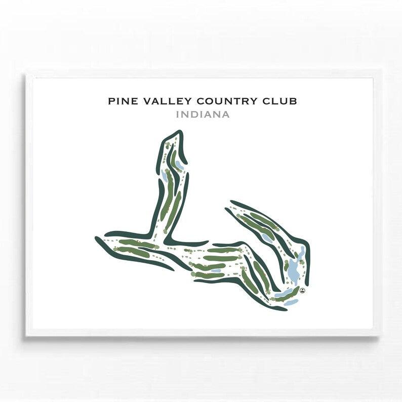 Pine Valley Country Club, Indiana - Printed Golf Courses - Golf Course Prints