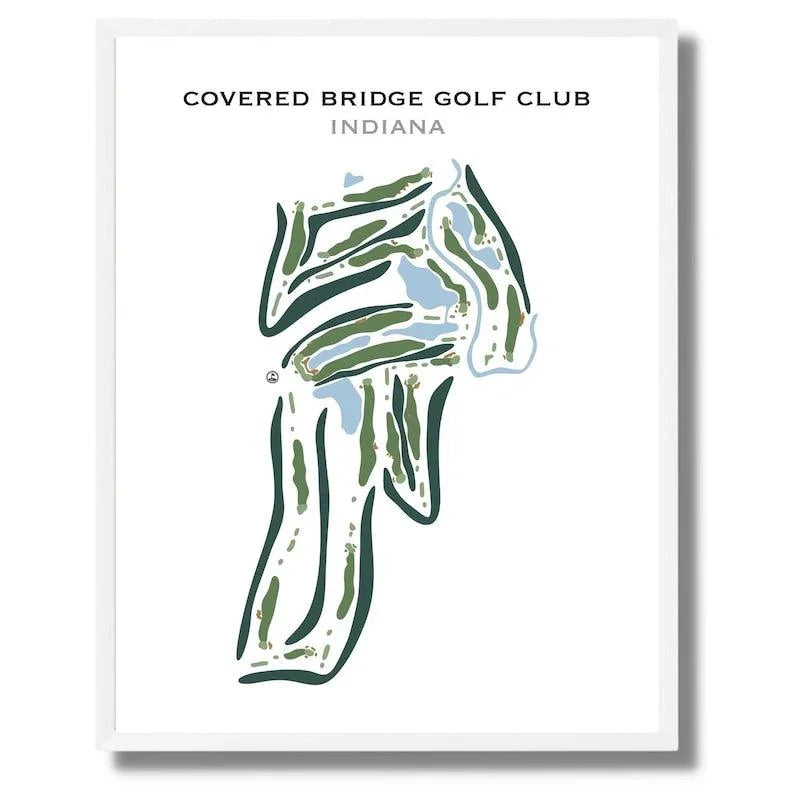 Buy the best printed golf course Covered Bridge Golf Club, Indiana