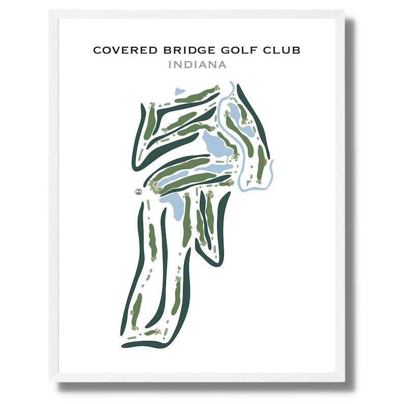 Covered Bridge Golf Club, Indiana - Printed Golf Courses - Golf Course Prints