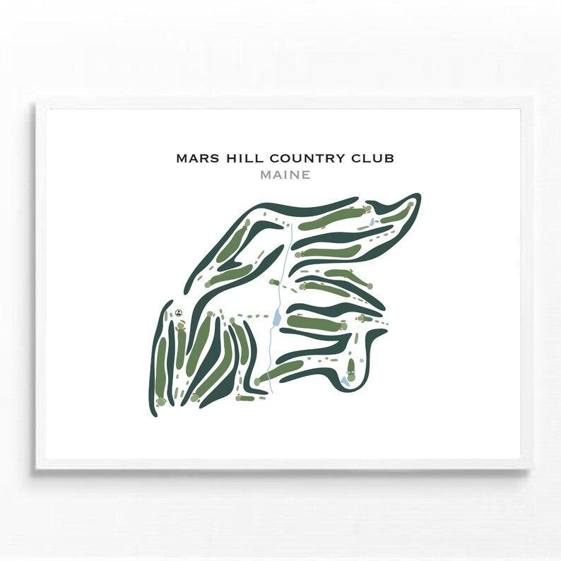 Mars Hill Country Club, Maine - Printed Golf Courses - Golf Course Prints