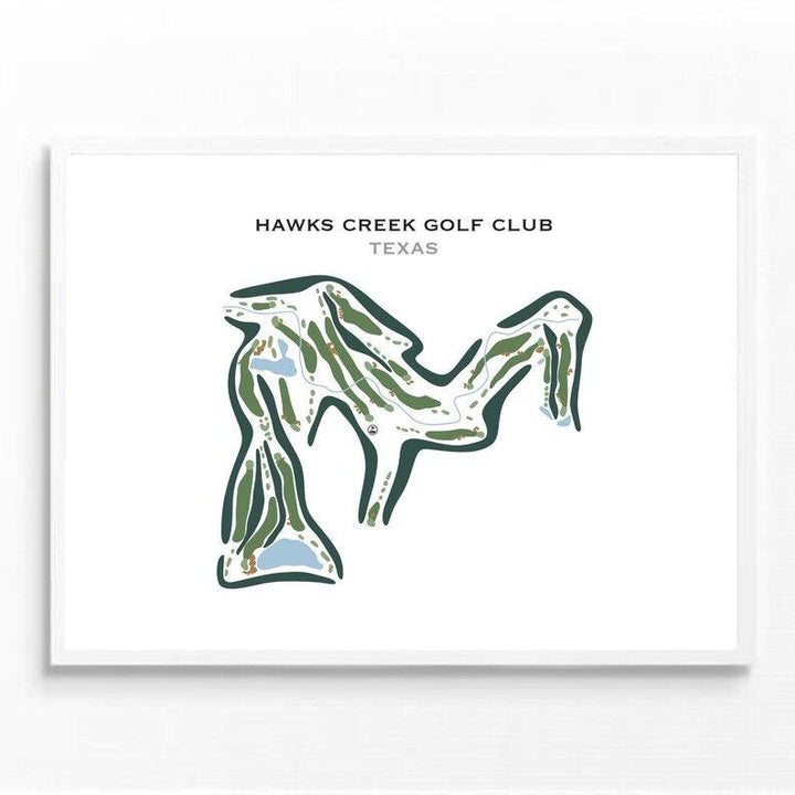 Hawks Creek Golf Club, Texas - Printed Golf Courses - Golf Course Prints