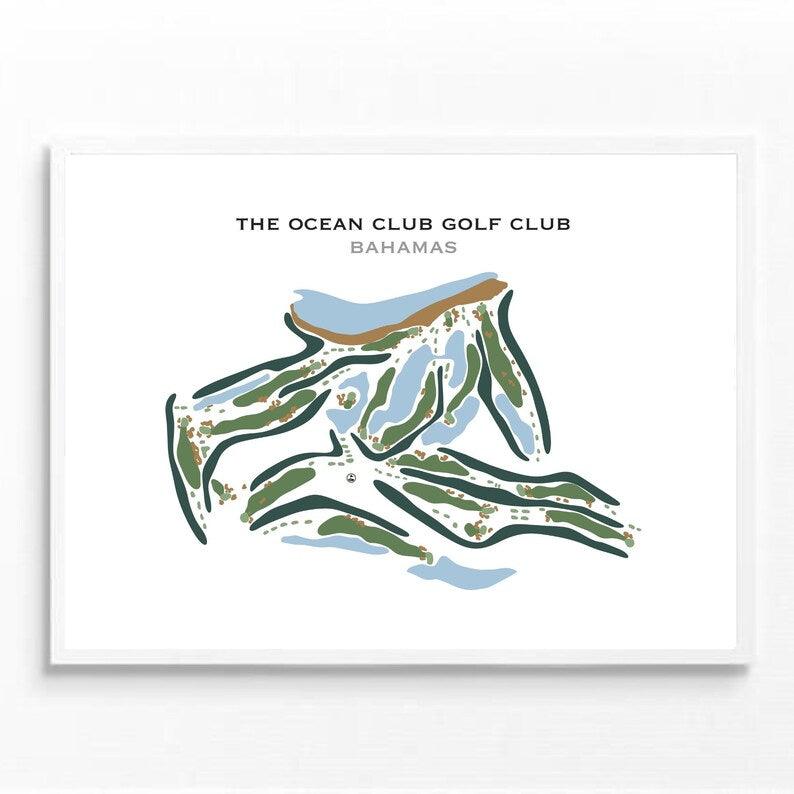 The Ocean Club Golf Club, Bahamas - Printed Golf Courses - Golf Course Prints