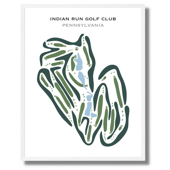 Indian Run Golf Club, Pennsylvania - Printed Golf Courses - Golf Course Prints