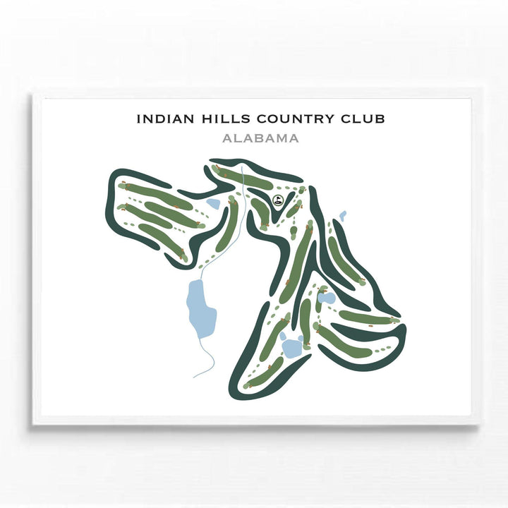 Indian Hills Country Club, Alabama - Printed Golf Courses - Golf Course Prints