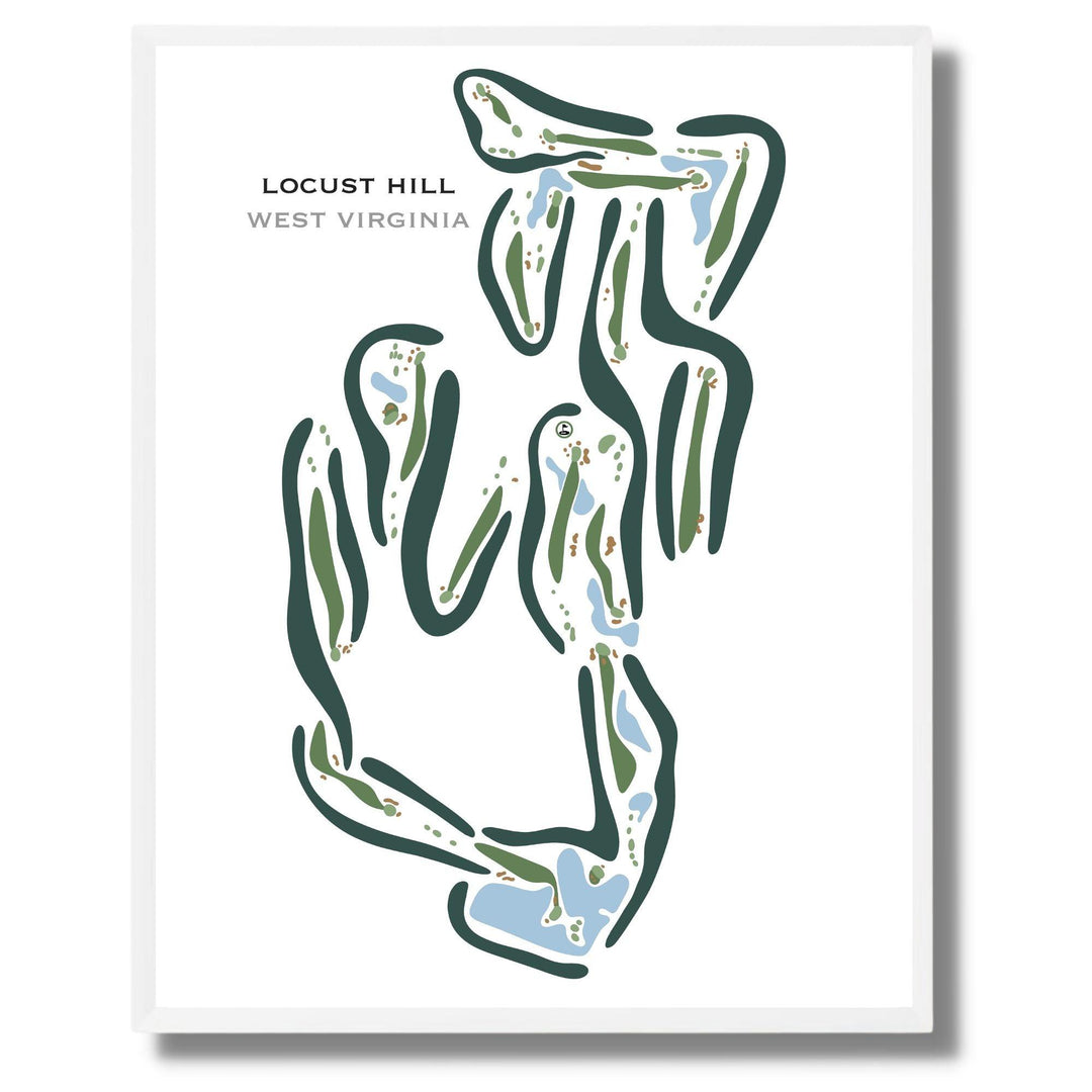 Locust Hill Golf Course, West Virginia - Printed Golf Courses - Golf Course Prints