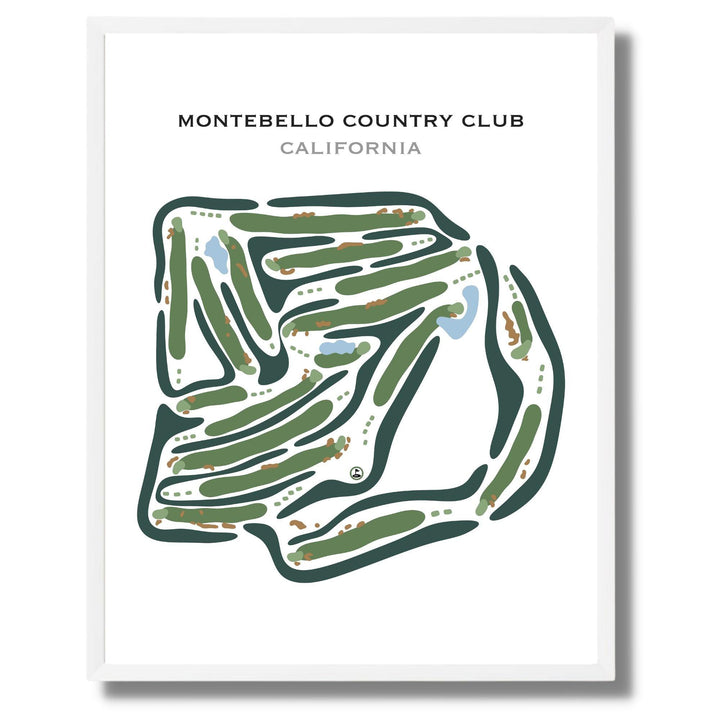 Montebello Country Club, California - Printed Golf Courses - Golf Course Prints