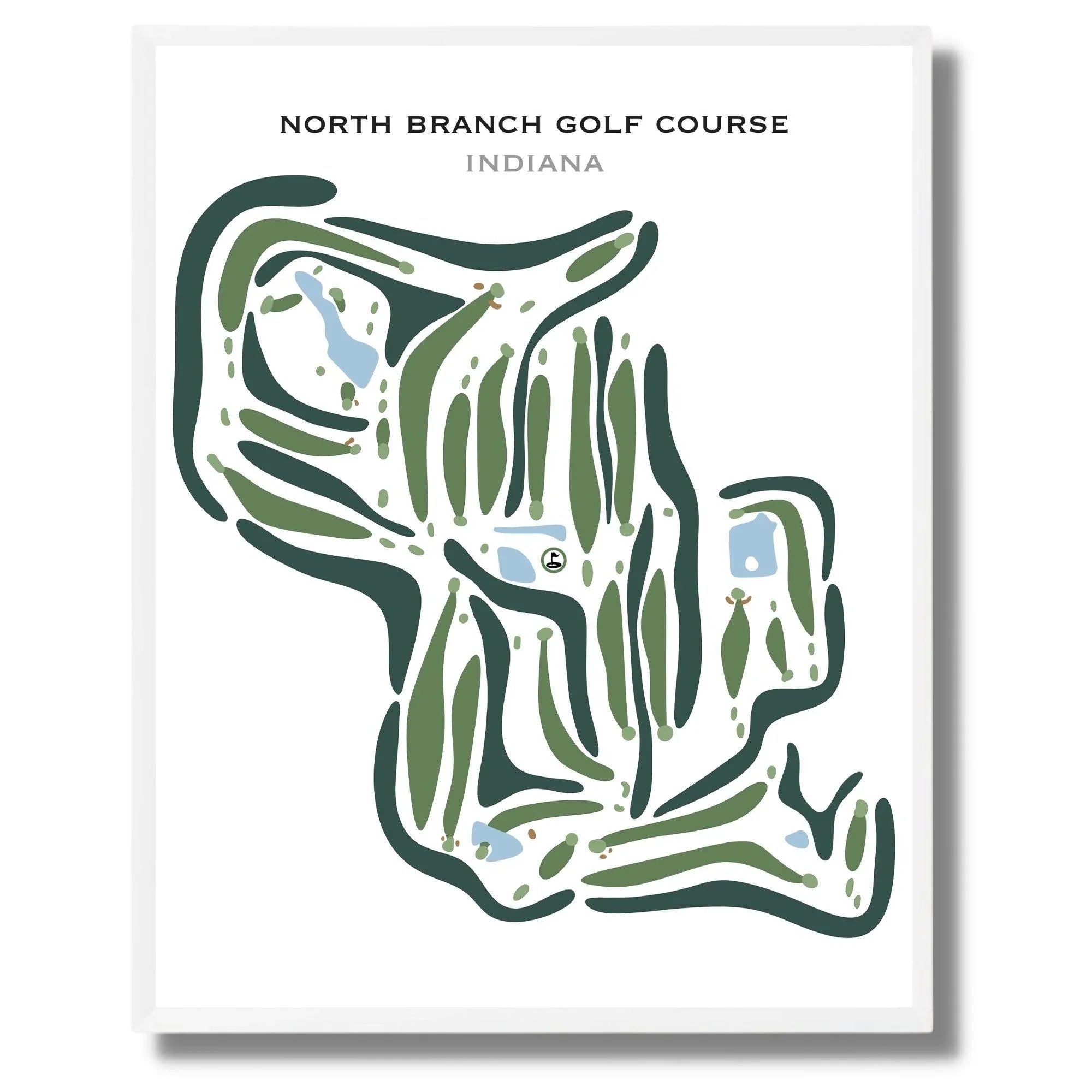 North Branch Golf Course, Indiana Golf Course Maps and Prints Golf