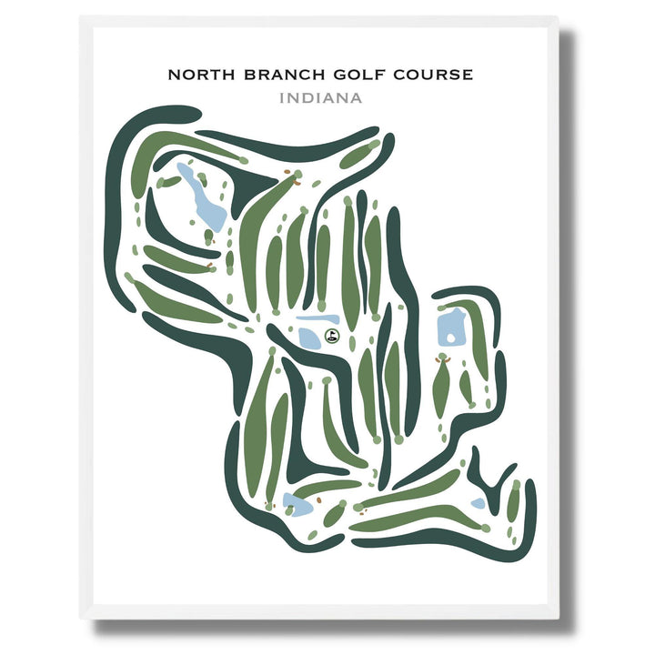 North Branch Golf Course, Indiana - Printed Golf Courses - Golf Course Prints