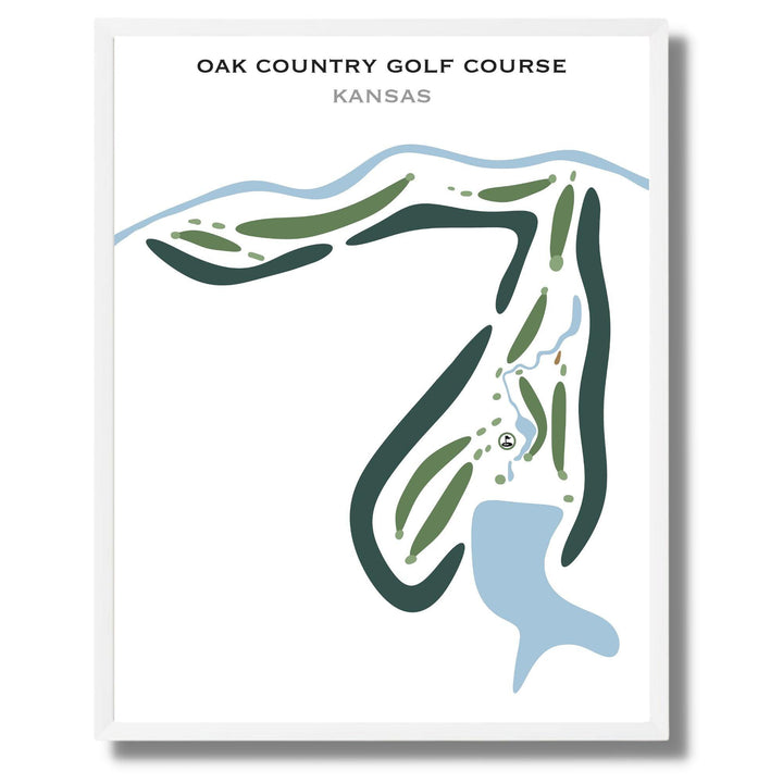 Oak Country Golf Course, Kansas - Printed Golf Courses - Golf Course Prints