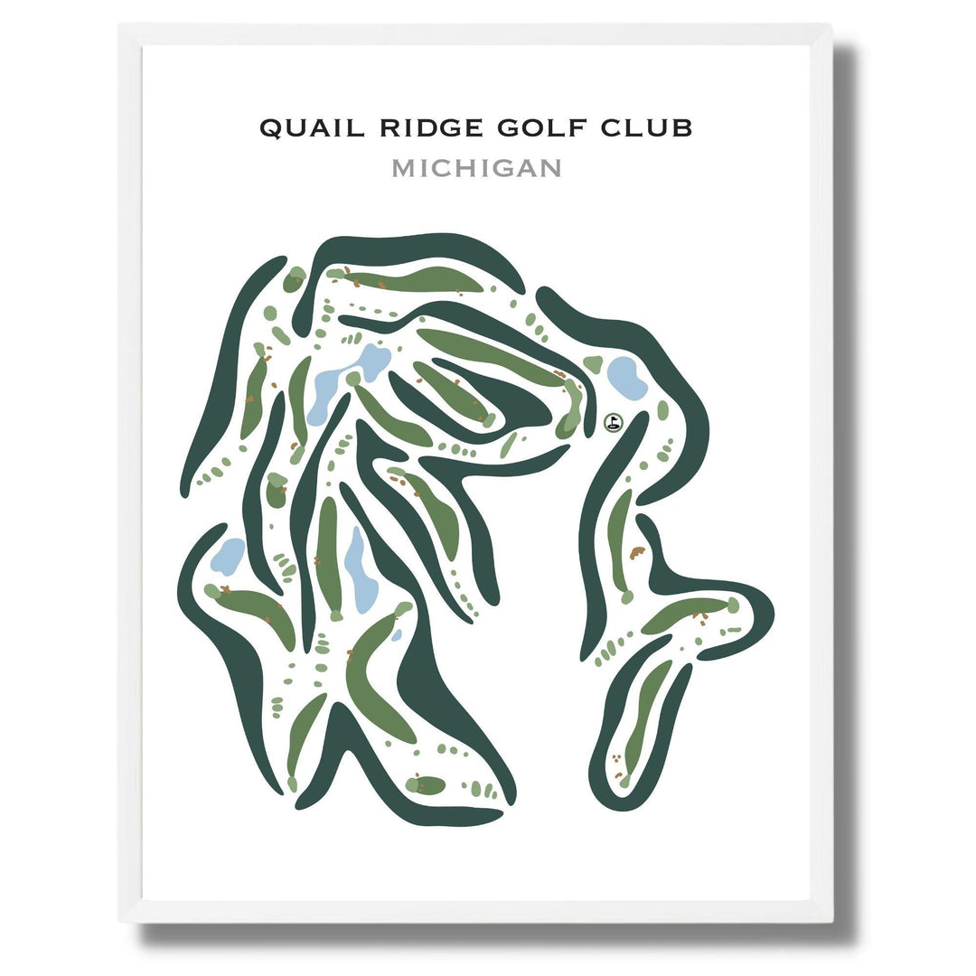 Quail Ridge Golf Club, Michigan - Printed Golf Courses - Golf Course Prints