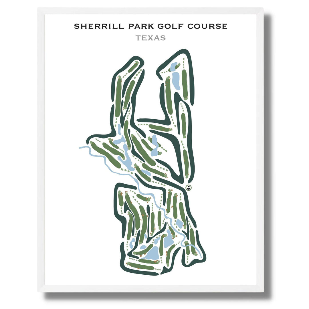 Sherrill Park Golf Course‎, Texas - Printed Golf Courses - Golf Course Prints
