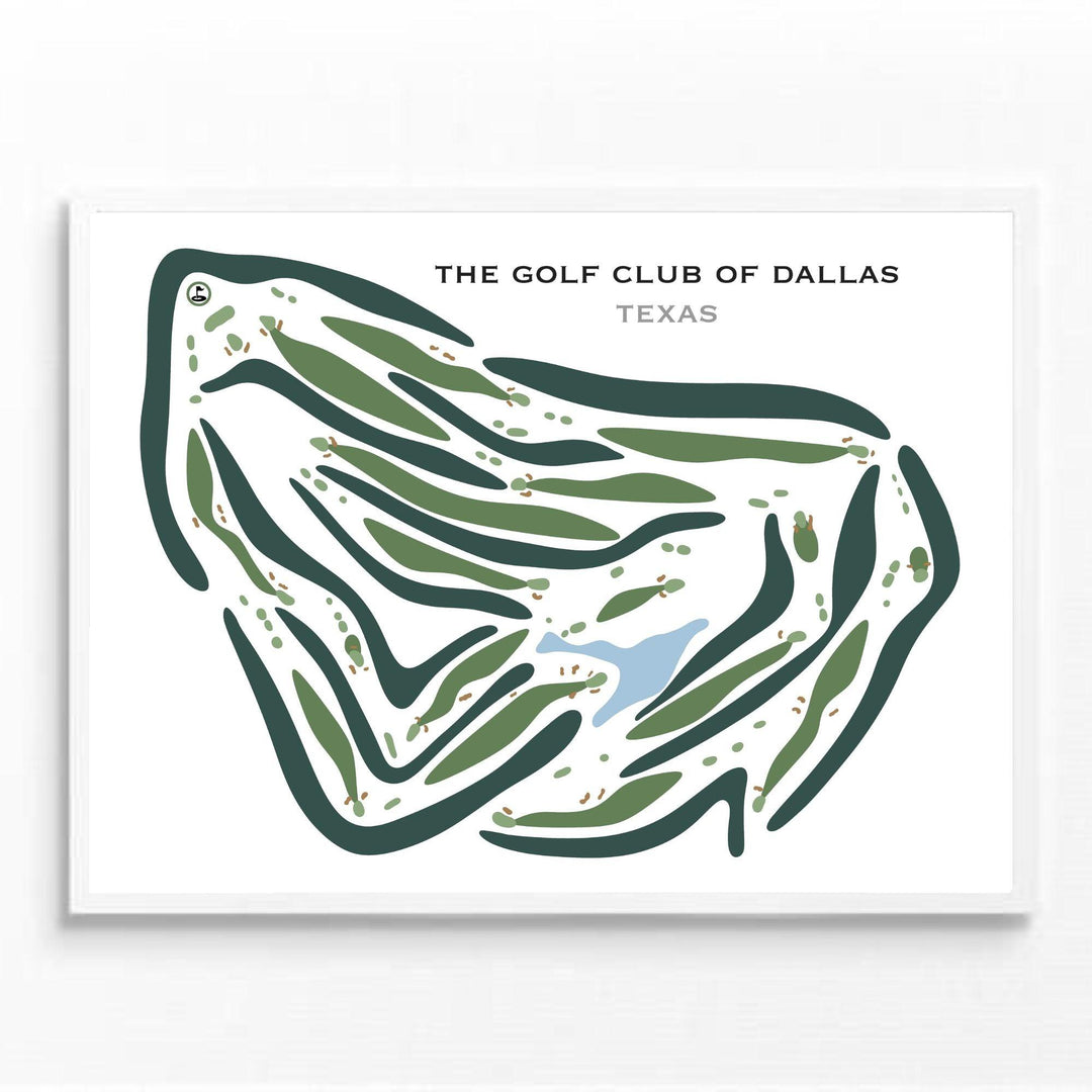 The Golf Club of Dallas, Texas - Printed Golf Courses - Golf Course Prints