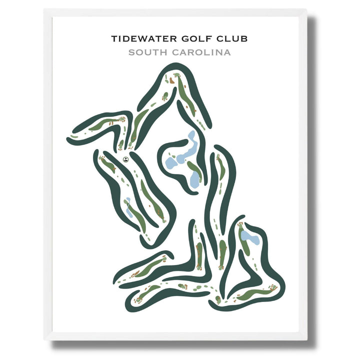 Tidewater Golf Club, South Carolina - Printed Golf Courses - Golf Course Prints