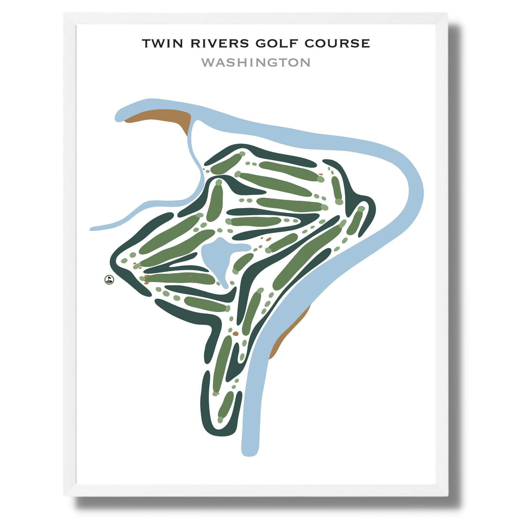 Twin Rivers Golf Course, Washington - Printed Golf Courses - Golf Course Prints