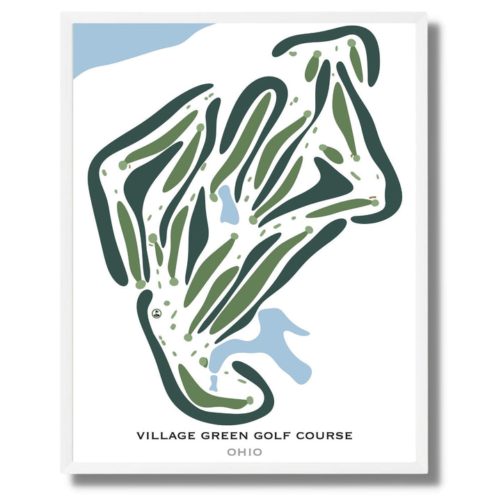 Village Green Golf Course, Ohio - Printed Golf Courses - Golf Course Prints