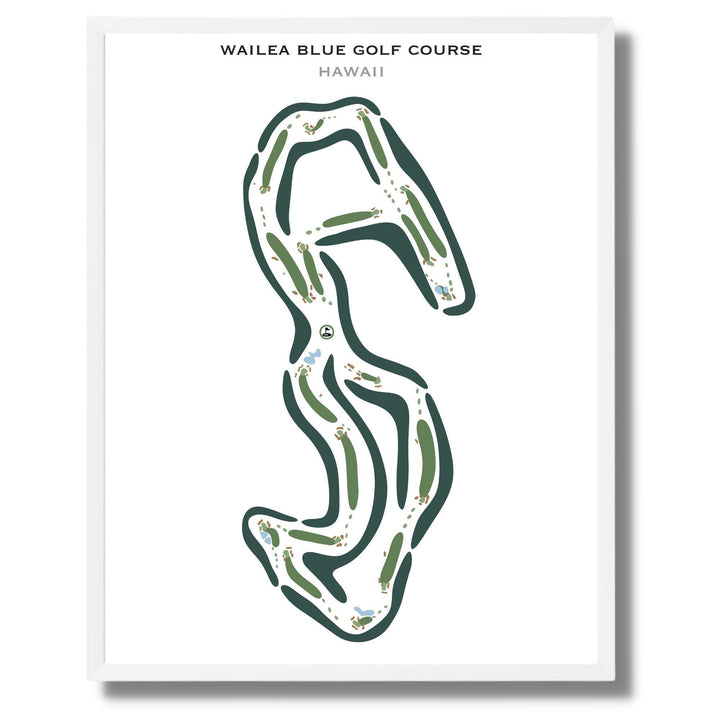 Wailea Blue Golf Course, Hawaii - Printed Golf Courses - Golf Course Prints